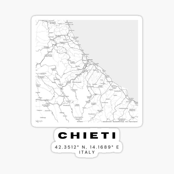 Item preview, Minimalist Chieti Map Art - Italy City Coordinates Design designed and sold by RM-Journey.