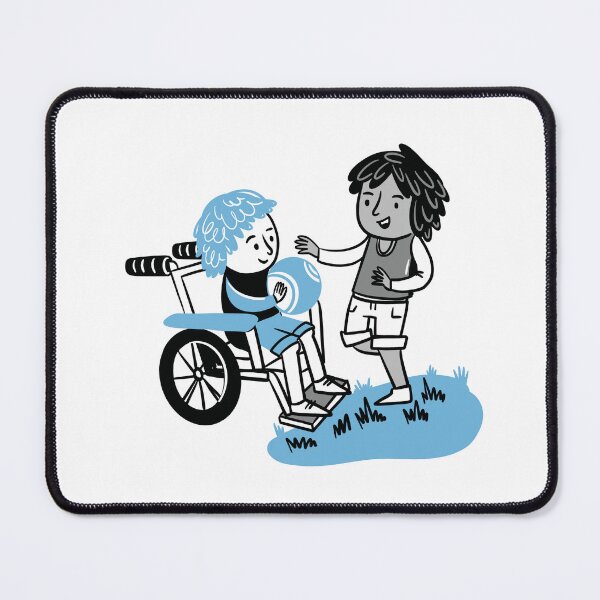 Item preview, Boy in a wheel chair with a football talking to a boy standing designed and sold by jasmineberry.