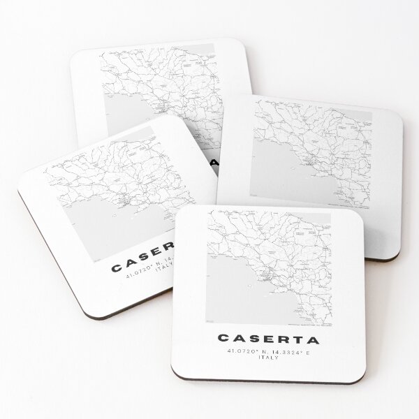 Item preview, Minimalist Caserta Map Art - Italy City Coordinates Design designed and sold by RM-Journey.