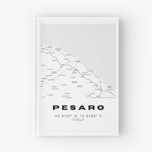 Item preview, Minimalist Pesaro Map Art - Italy City Coordinates Design designed and sold by RM-Journey.