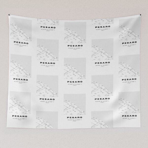Item preview, Minimalist Pesaro Map Art - Italy City Coordinates Design designed and sold by RM-Journey.