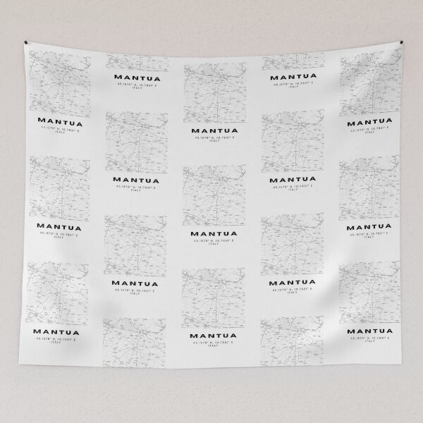 Item preview, Minimalist Mantua Map Art - Italy City Coordinates Design designed and sold by RM-Journey.