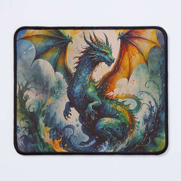 Item preview, watercolor dragon designed and sold by unlikeably mellow.