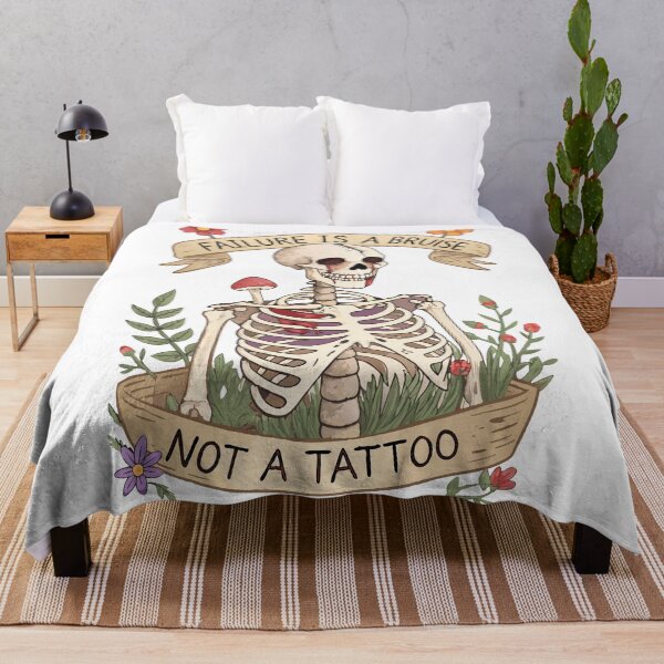 Item preview, Failure Is a Bruise, Not a Tattoo – Skeleton Resilience Art designed and sold by pixelated_echoes.