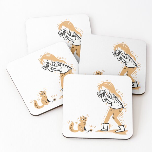 Item preview, Woman in orange photographing her cat! designed and sold by jasmineberry.
