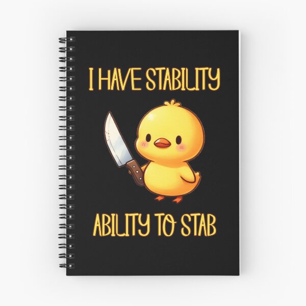 Item preview, Cute Duck With Knife – I Have Stabbing Ability To Stab designed and sold by EnchantedOwl.