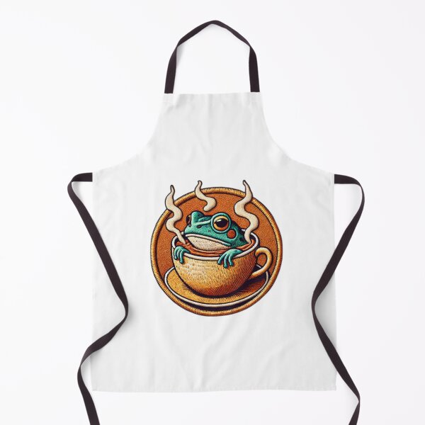 Item preview, Frog in Hot Water Embroidered Patch designed and sold by #Adulting Central.