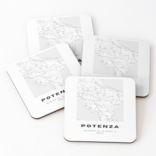 Item preview, Minimalist Potenza Map Art - Italy City Coordinates Design designed and sold by RM-Journey.