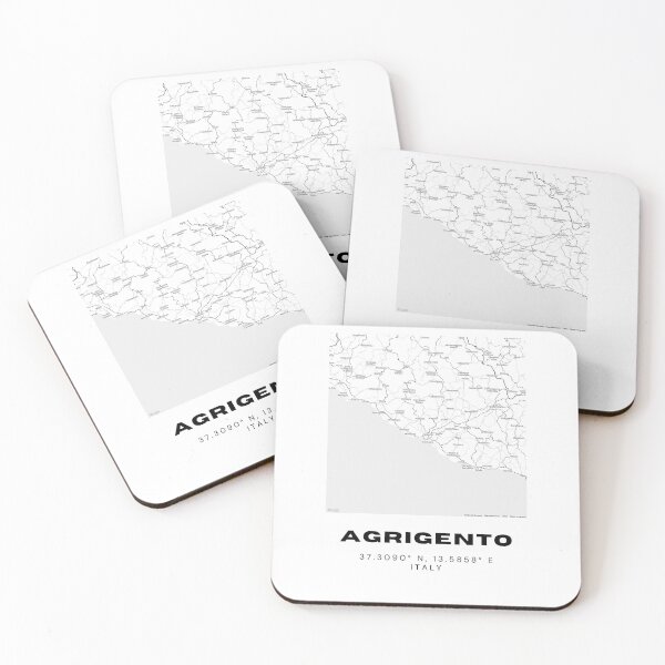 Item preview, Minimalist Agrigento Map Art - Italy City Coordinates Design designed and sold by RM-Journey.