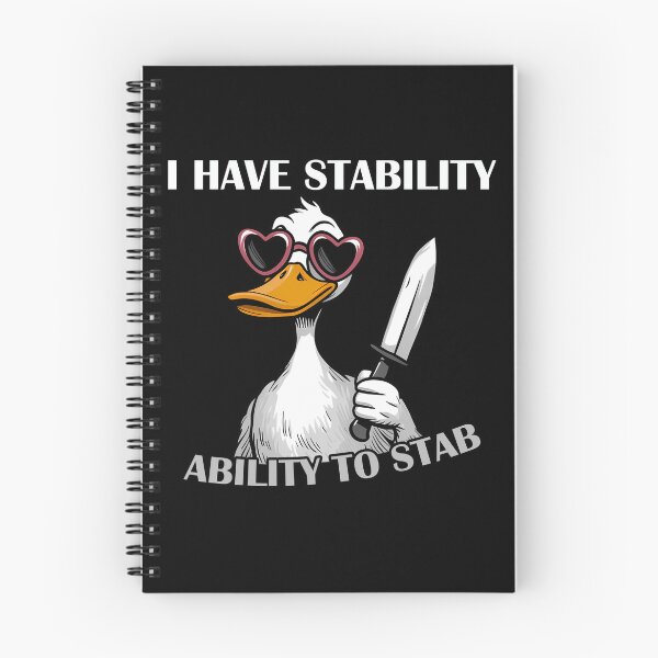 Item preview, I Have Stabbing Ability To Stab – Funny Duck Meme designed and sold by EnchantedOwl.