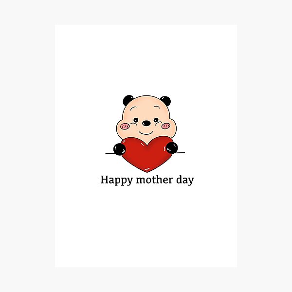 Item preview, Adorable Bear with a Heart Mother day designed and sold by vpsophia.