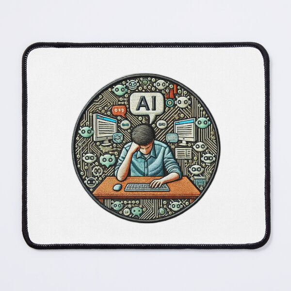 Item preview, AI Overload Embroidered Patch designed and sold by #Adulting Central.