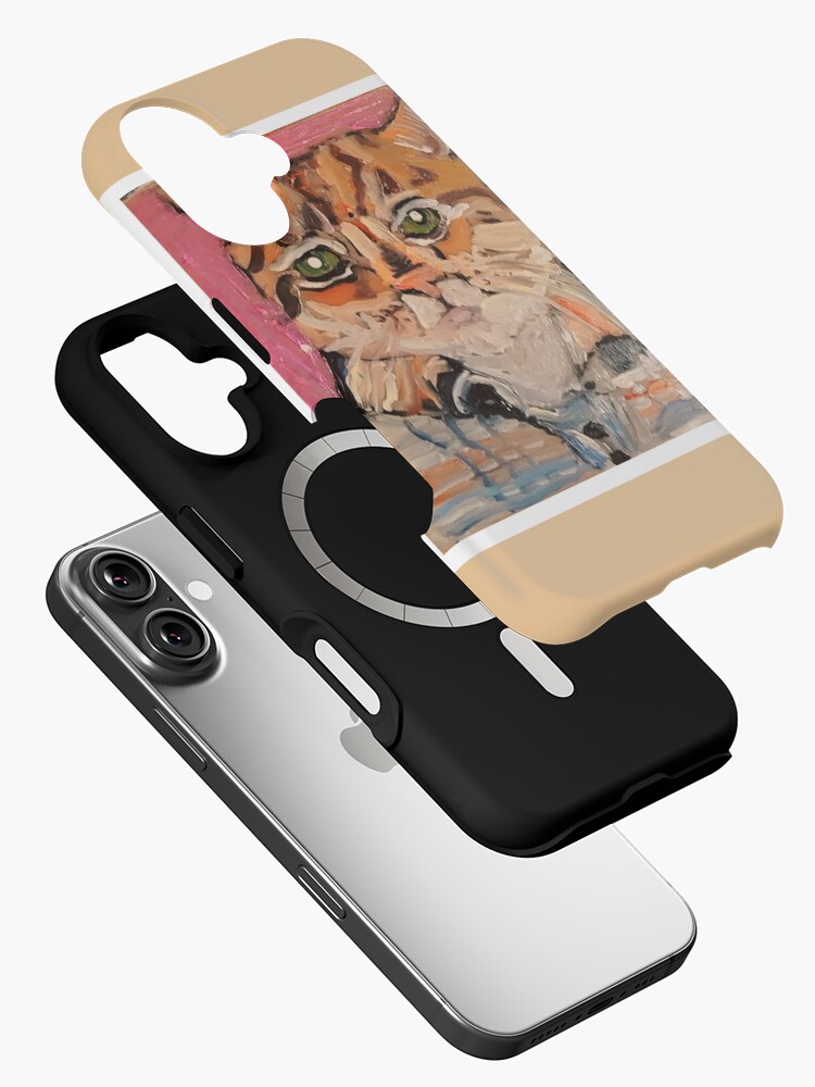 Aperçu 2 sur 4. Coque iPhone avec l'œuvre Chat orange créée et vendue par Shannonkid24.