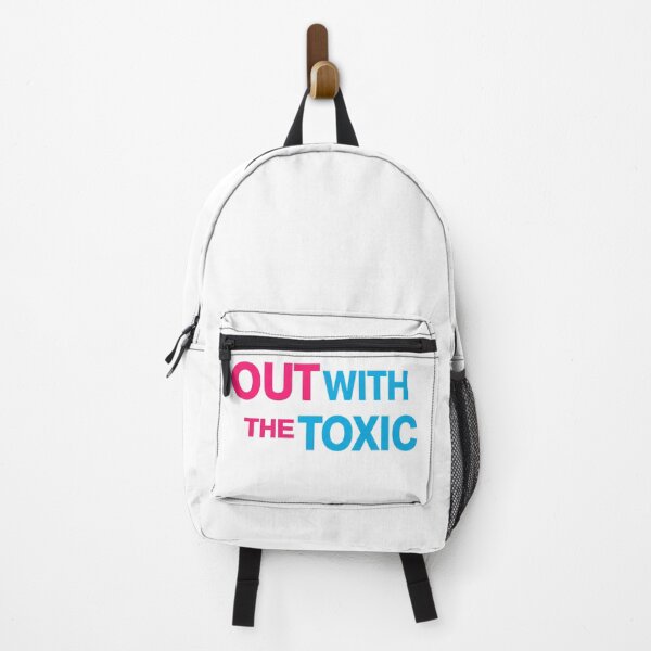 Item preview, OUT WITH THE TOXIC -pink and blue designed and sold by FitEnvy.