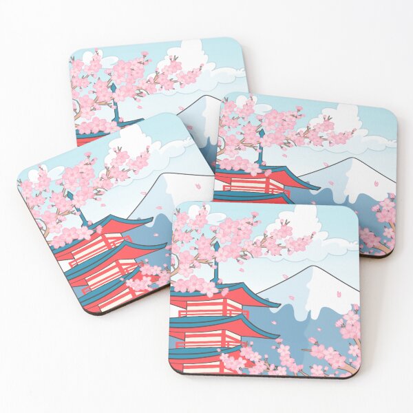 Item preview, Chureito Pagoda with Sakura and Mt. Fuji designed and sold by MirasolCyShop.
