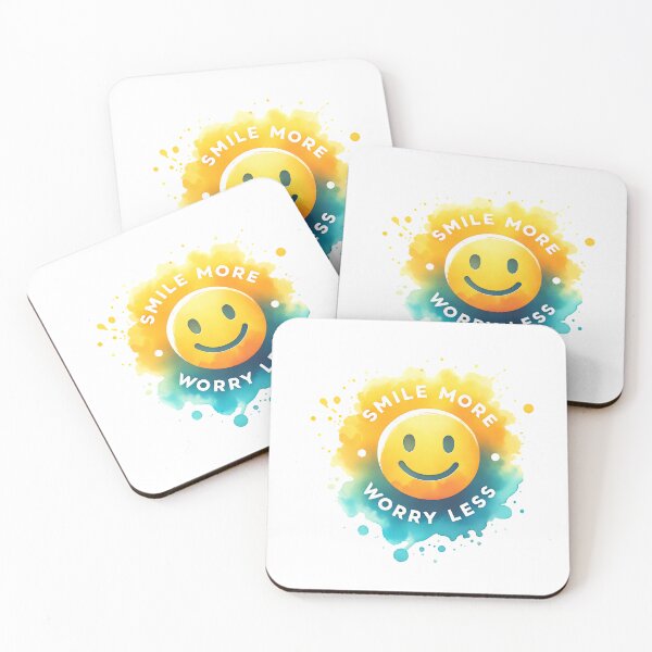 Item preview, Smile More, Worry Less designed and sold by My Joyful Charm Store.