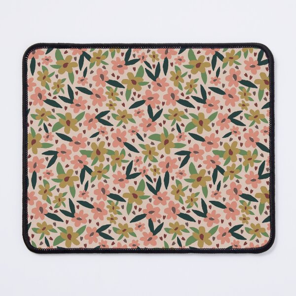 Item preview, Colorful spring pink green leaf flowers pattern designed and sold by Manacraftoon.