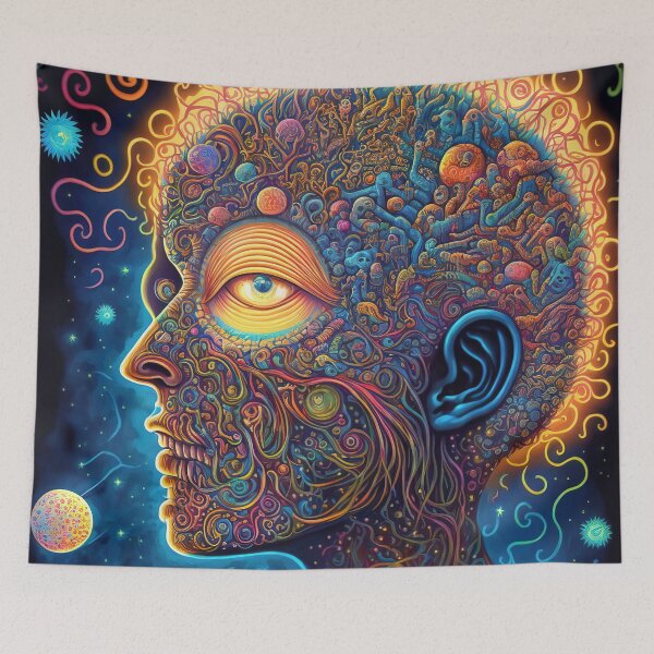 Artikelvorschau, Psychedelische surreale menschliche Realität: Eine bewusstseinserschütternde Illustration entworfen und verkauft von RK - Shop.