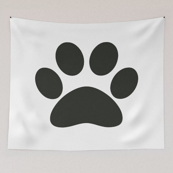 Item preview, Simple Cute Dog Cat Pet Paw - Black designed and sold by MoePark.