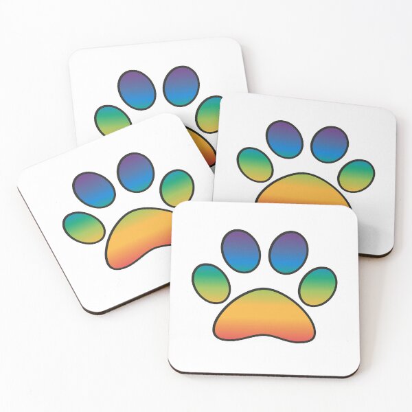 Item preview, Gradient Rainbow Bridge Pet Loss Pride Dog Cat Sympathy Paw designed and sold by MoePark.
