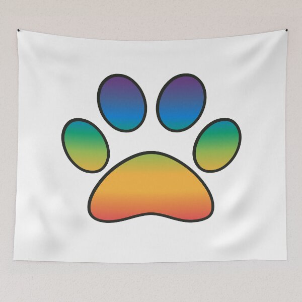 Item preview, Gradient Rainbow Bridge Pet Loss Pride Dog Cat Sympathy Paw designed and sold by MoePark.