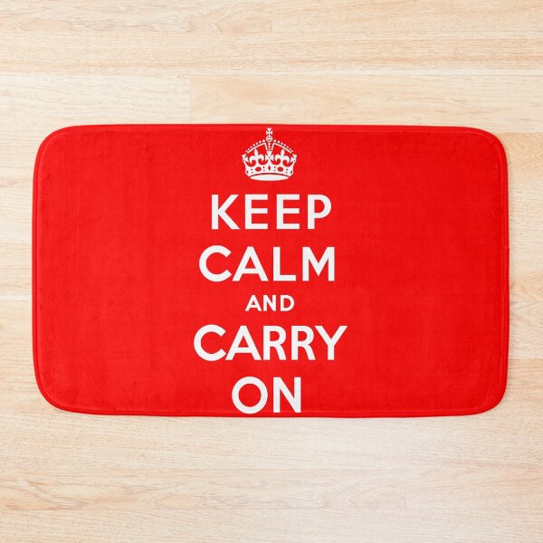 Item preview, The Keep Calm and Carry On poster, a British World War II-era design, features bold white text on a red background, embodying resilience and national morale. designed and sold by mirrorimages.