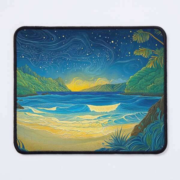 Item preview, Evening Ocean Beach in Hawaii Painting designed and sold by MagicalOceanArt.