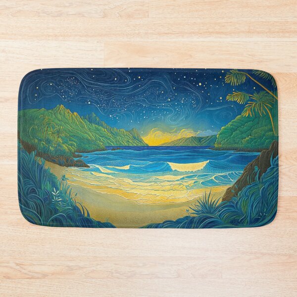 Item preview, Evening Ocean Beach in Hawaii Painting designed and sold by MagicalOceanArt.