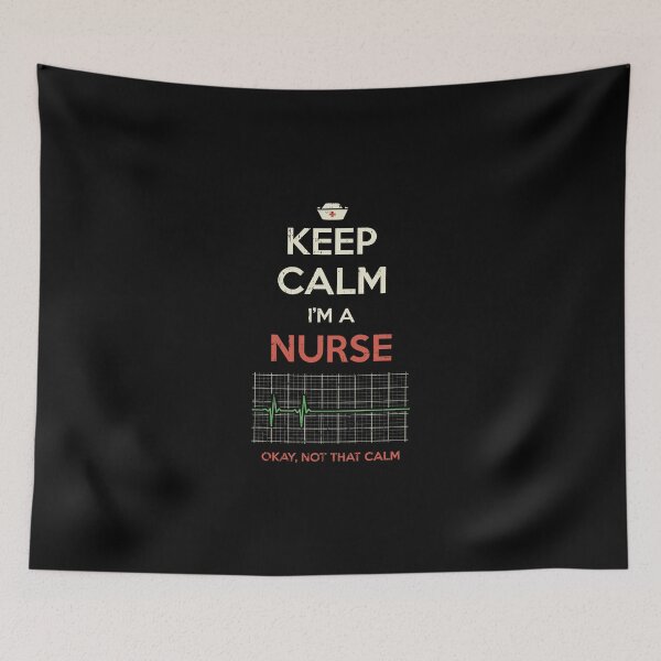 Item preview, Keep Calm I'm A Nurse - Hospital Heartbeat ECG designed and sold by anziehend.