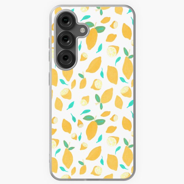 Item preview, Pattern lemons spring fruits leaves yellow green designed and sold by Manacraftoon.