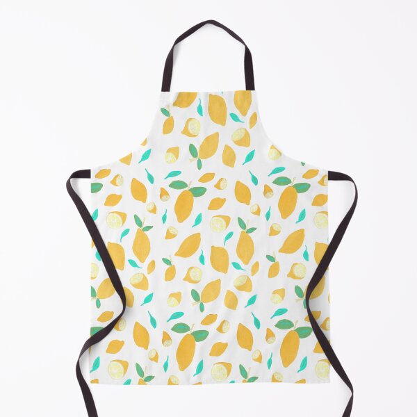 Item preview, Pattern lemons spring fruits leaves yellow green designed and sold by Manacraftoon.