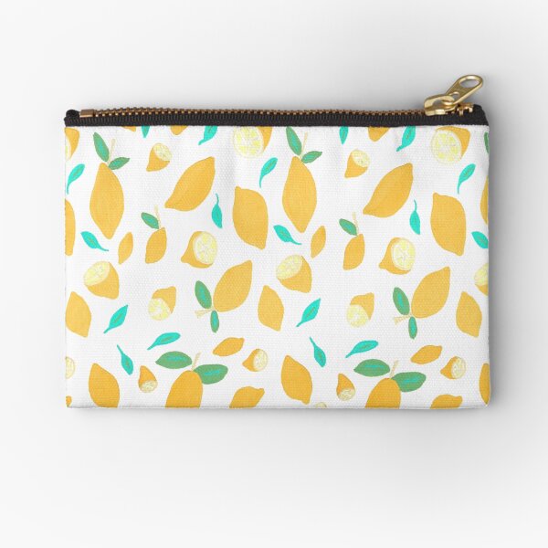 Vista previa del artículo con la obra «Patrón limones primavera frutas hojas amarillo verde», diseñado y vendido por Manacraftoon.