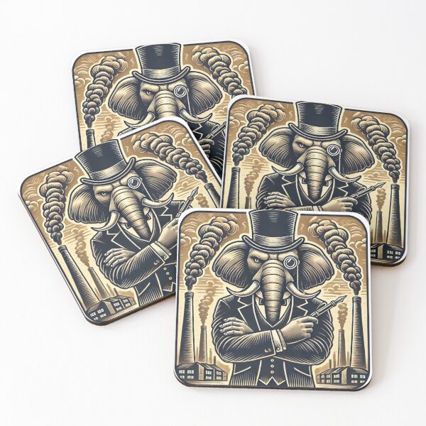 Item preview, Industrial Tycoon Elephant – Monopoly King of Smoke designed and sold by BeStartVision.