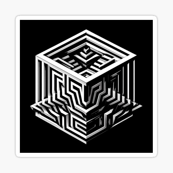 Vista previa del artículo con la obra «Cubo extraño», diseñado y vendido por TheaterOfHexe.