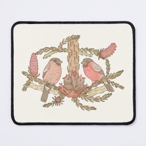 Item preview, Bullfinches nesting designed and sold by Sara Presthus.