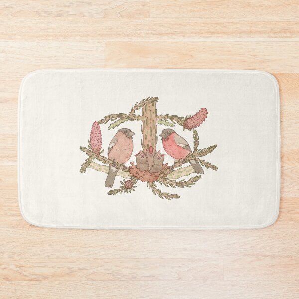 Item preview, Bullfinches nesting designed and sold by Sara Presthus.
