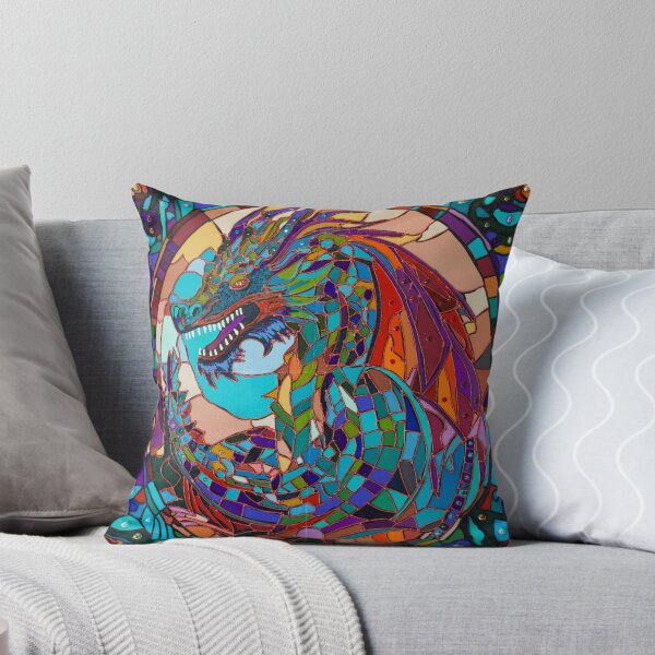 Item preview, Stained Glass Dragon designed and sold by Megan JL Evans Art.