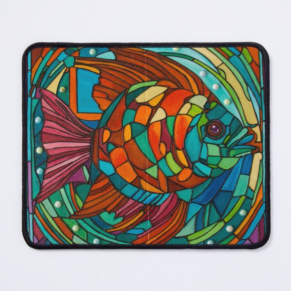 Item preview, Stained Glass Fish designed and sold by Megan JL Evans Art.