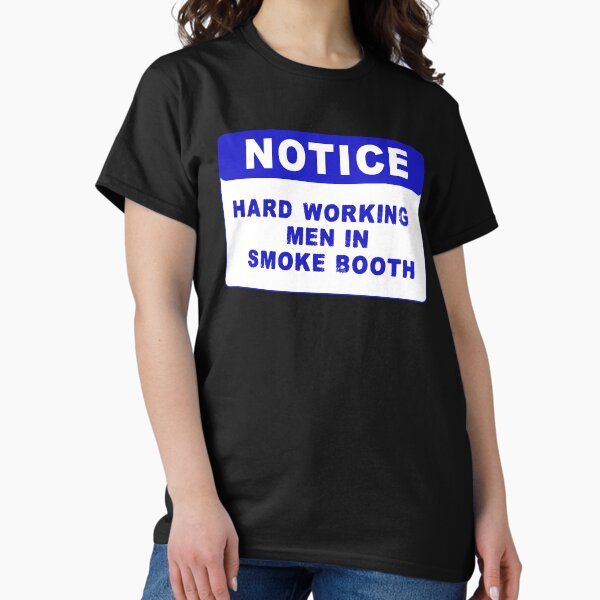 Item preview, Hart arbeitende Männer in Raucherkabine HINWEIS designed and sold by unionpride.