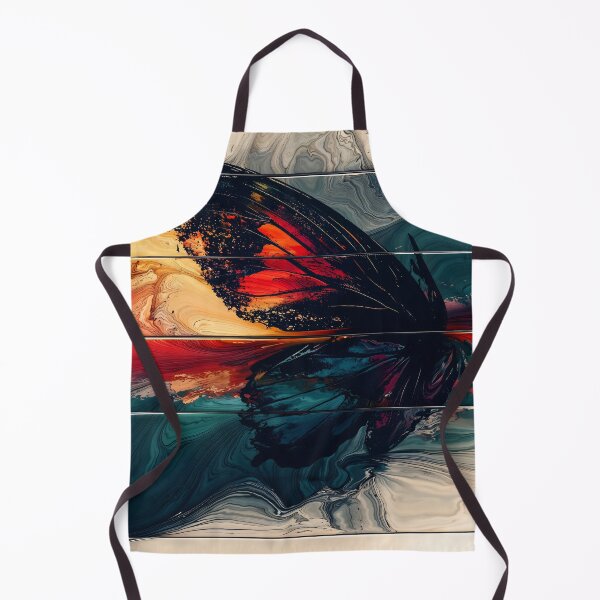 Item preview, butterfly red gold blue green vibrant colors abstract dejco.art domin designed and sold by dejco.art.