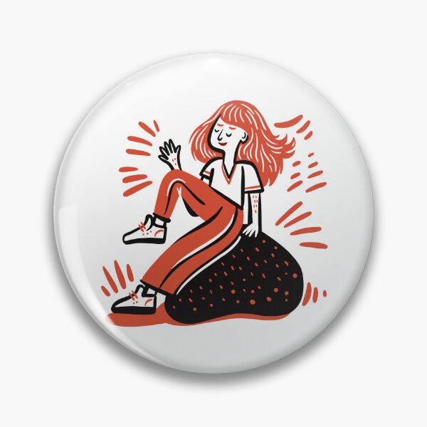 Item preview, Girl resting a rock during a hike designed and sold by jasmineberry.