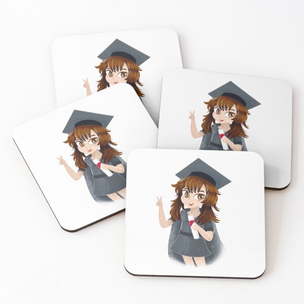 Item preview, Cute Anime girl in a graduation cape and hat designed and sold by jasmineberry.