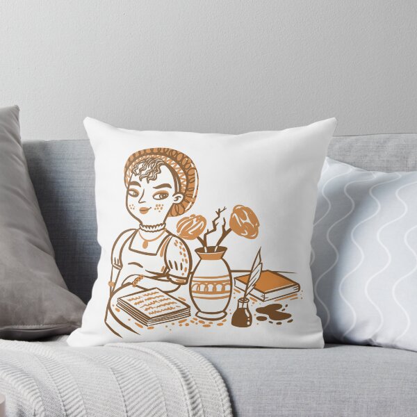 Item preview, Jane Austen sitting at her desk smiling designed and sold by jasmineberry.