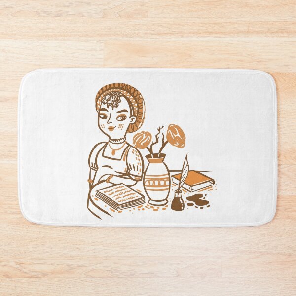 Item preview, Jane Austen sitting at her desk smiling designed and sold by jasmineberry.