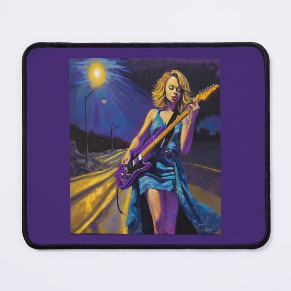 Item preview, "Neon Blues: Samantha Fish's Electric Night Performance" designed and sold by Artisticanvas.