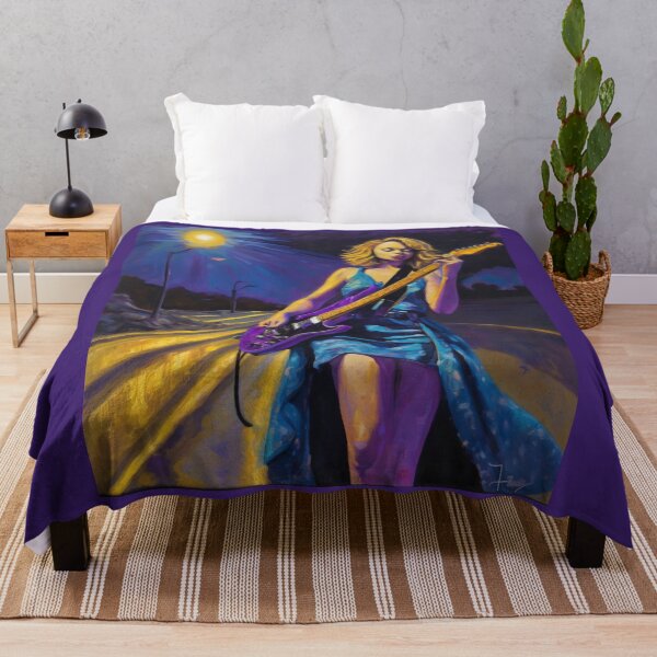 Item preview, "Neon Blues: Samantha Fish's Electric Night Performance" designed and sold by Artisticanvas.