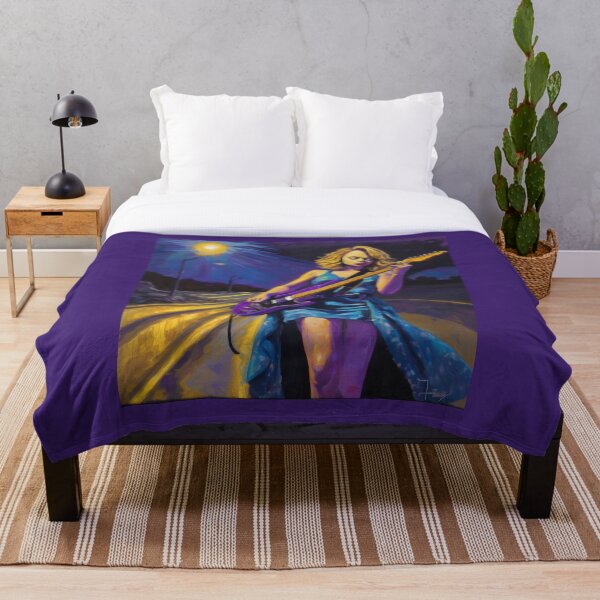 Item preview, "Neon Blues: Samantha Fish's Electric Night Performance" designed and sold by Artisticanvas.