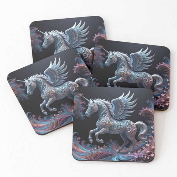 Item preview, Ornate Winged Unicorn in a Floral Kingdom designed and sold by Harmonic_Layers.
