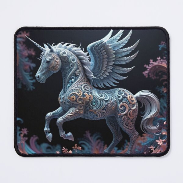Item preview, Ornate Winged Unicorn in a Floral Kingdom designed and sold by Harmonic_Layers.