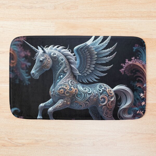 Item preview, Ornate Winged Unicorn in a Floral Kingdom designed and sold by Harmonic_Layers.